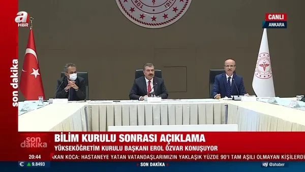Koronavirüs Bilim Kurulu toplandı | Toplantının ardından Sağlık Bakanı Koca ve Milli Eğitim Bakanı Özer’den açıklamalar