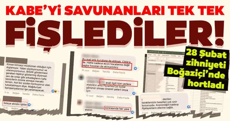Boğaziçi Üniversitesi'nde Kabe-i Muazzama’ya yapılan saygısızlığa tepki gösteren öğrencilerin fişlendiği ortaya çıktı!