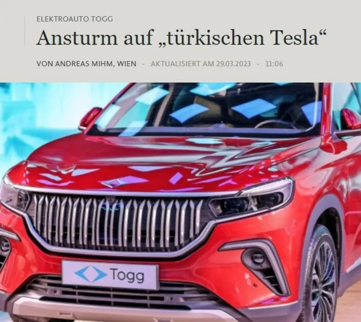TOGG Almanya’da manşetlerde: Türk Tesla’sına akın var