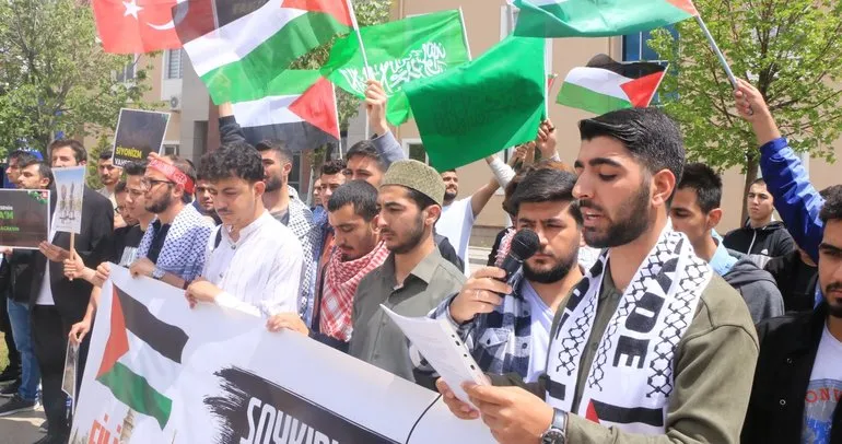 EBYÜ öğrencileri Gazze için yürüdüler