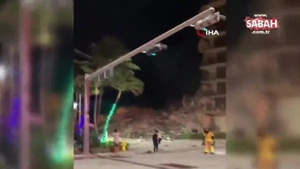 Florida'da çok katlı bina kısmen çöktü | Video