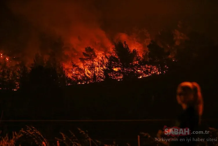 İzmir’deki orman yangını iki mahalleye yaklaştı
