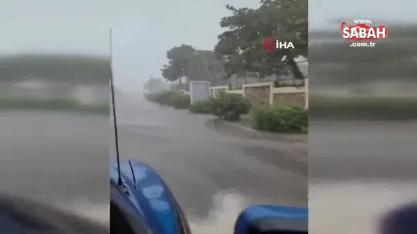 Dominik Cumhuriyeti'ni Fred Fırtınası vurdu, caddeler göle döndü | Video