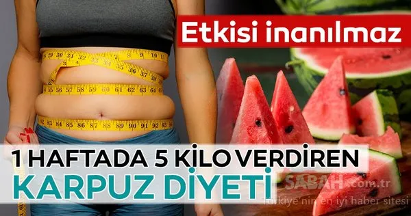 Karpuz diyeti nedir? İşte 1 haftada 5 kilo verdiren karpuz diyeti...