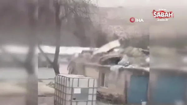 Elazığ'da misket büyüklüğünde dolu yağdı | Video