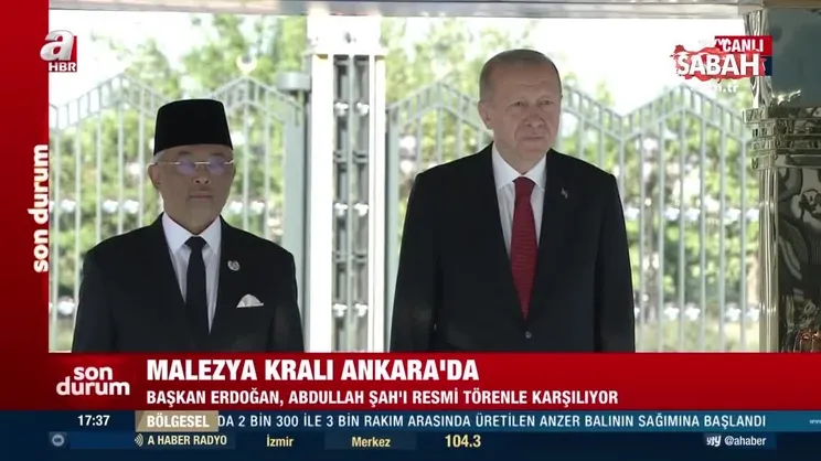 Son dakika: Malezya Kralı Ankara'da | Video