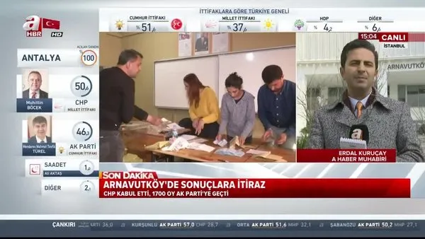 Arnavutköy'de sonuçlara itiraz! CHP kabul etti, 1700 oy AK Parti'ye geçti