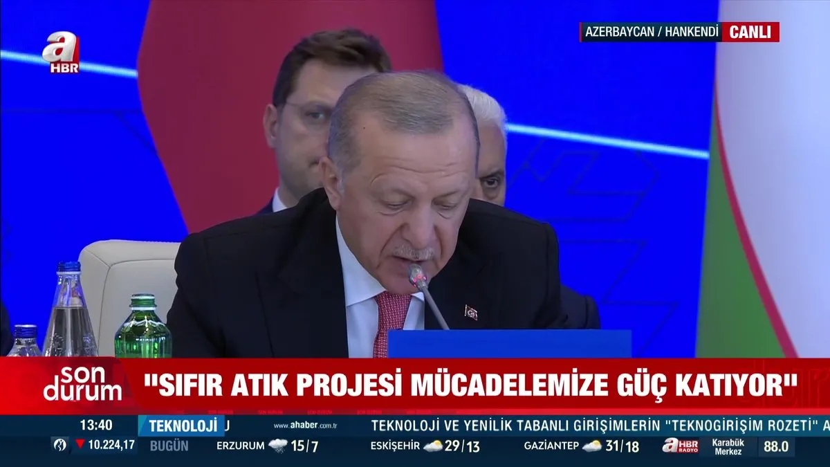 Başkan Erdoğan'dan Azerbaycan'da net mesajlar: "Kafkasya barış merkezi olacak" | Video