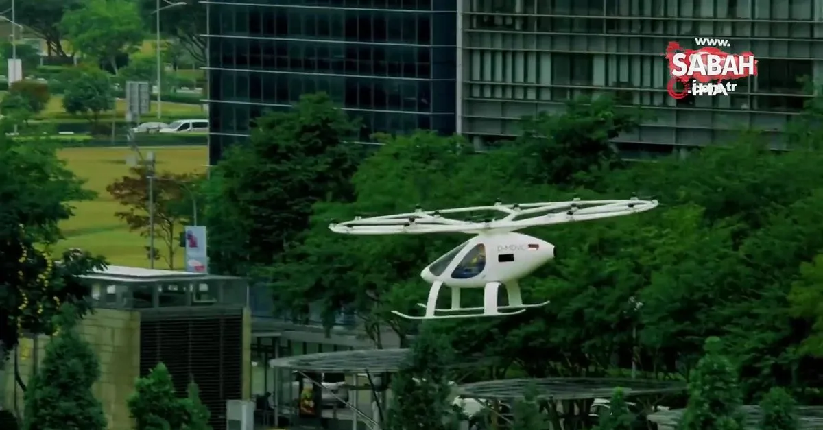 18 Pervaneli Ucan Taksi Volocopter Sinpagur Semalarinda Videosunu Izle Son Dakika Haberleri