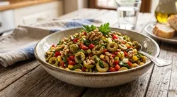 Sofranızı renklendirecek! Yeşil zeytin salatası tarifi