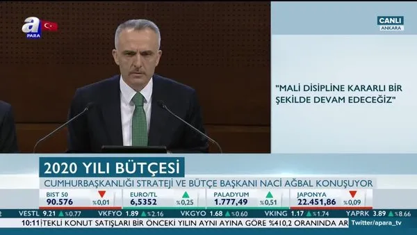 Cumhurbaşkanlığı Strateji ve Bütçe Başkanı Naci Ağbal'dan bütçe görüşmeleri öncesi flaş açıklamalar