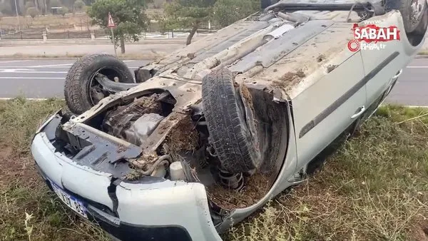 Sivas'ta araç takla attı: 2 yaralı | Video