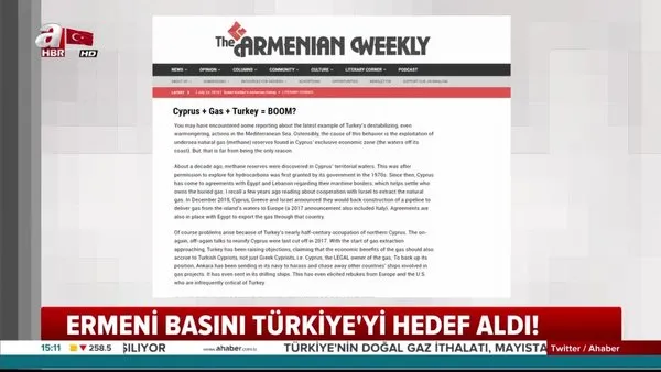 Ermeni basını Türkiye'yi hedef aldı