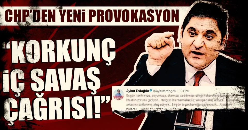 Chp Li Aykut Erdogdu Dan Ic Savas Cagrisi Son Dakika Haberler