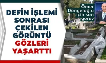 Ömer Döngeloğlu’nun cenazesinde gözleri yaşartan görüntü! Dursun Ali Erzincanlı mezarı başından ayrılmadı