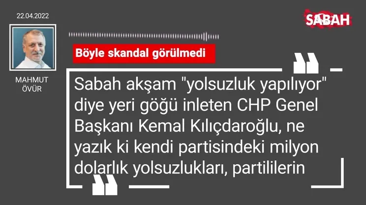 Mahmut Övür | Böyle skandal görülmedi