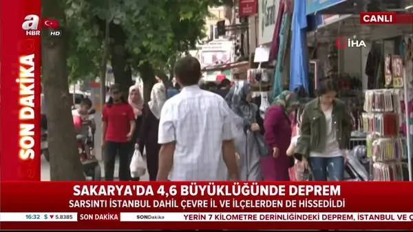 Sakarya'daki 4,6 büyüklüğünde deprem İstanbul'da da hissedildi