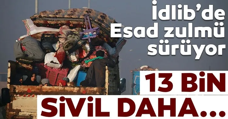 13 bine yakın sivil daha Türkiye sınırı yakınlarına göç etti