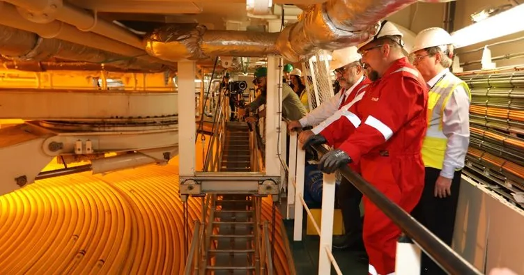 Karadeniz Gaz Sahası’nda kabloları deniz tabanına döşeyecek gemi Filyos’ta görevine başlayacak.