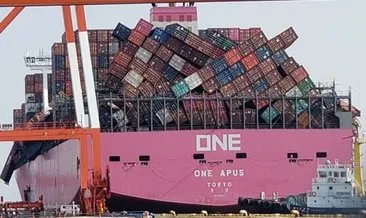 Japonya’da fırtınaya yakalanan kargo gemisindeki iki bin konteyner devrildi