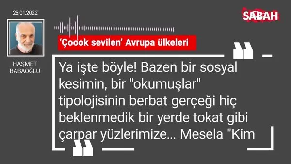 Haşmet Babaoğlu | 'Çoook sevilen' Avrupa ülkeleri