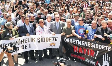 Öğretmenlerden ‘şiddet’ protestosu