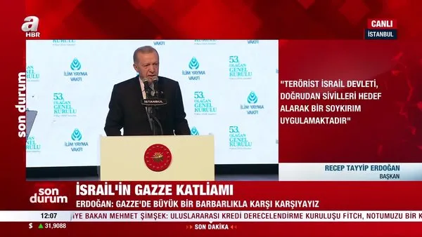 Başkan Erdoğan İlim Yayma Vakfı Genel Kurulu'nda konuştu | Video