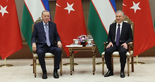 Başkan Erdoğan Özbekistan Cumhurbaşkanı Mirziyoyev ile görüştü: İsrail'i durduracak adımların atılması gerek