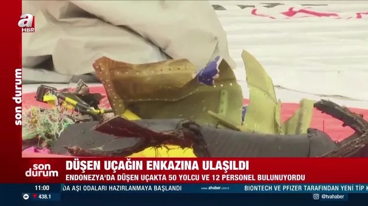 Son dakika! Düşen Endonezya uçağının enkazına ulaşıldı! İşte ilk görüntüler | Video