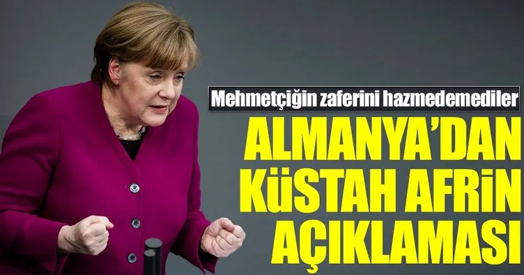 Merkel'den küstah Afrin açıklaması