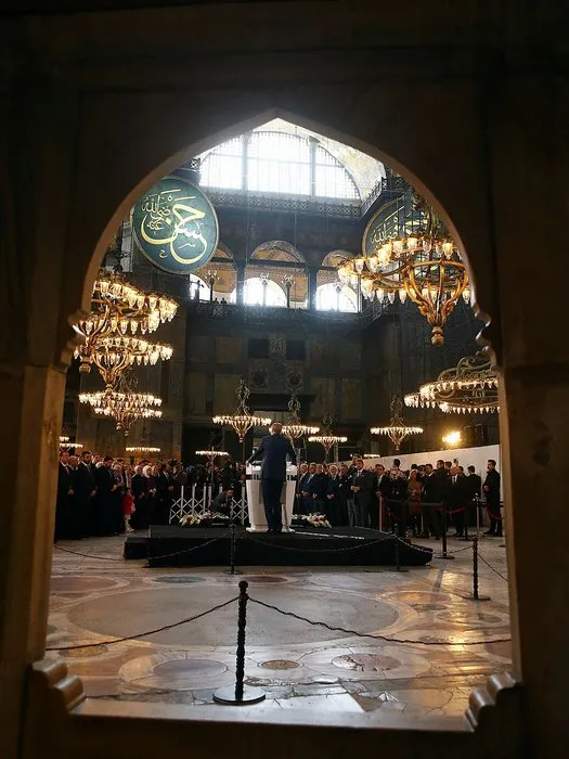 Cumhurbaşkanı Erdoğan'ın Yeditepe Bienali açılışından yansıyan kareleri