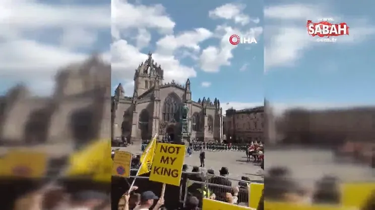 Monarşi karşıtları, İngiltere Kralı 3. Charles’ı İskoçya ziyaretinde protesto etti | Video