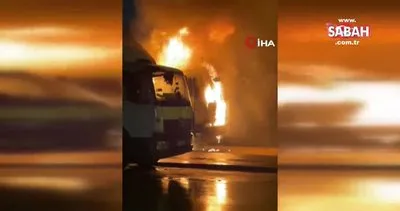 Pendik’te kamyonun alev alev yandığı anlar kamerada | Video