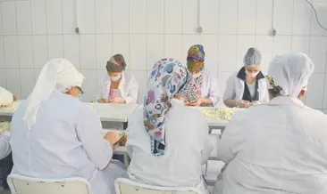 Kadın mahkûmlar mantı atölyesinde