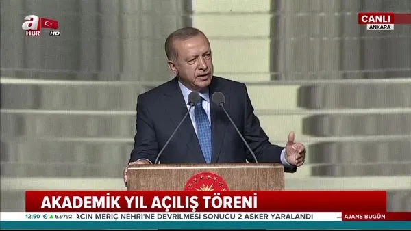 Cumhurbaşkanı Erdoğan, Akademik yıl açılışında konuştu