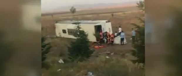 Ankara'da yolcu otobüsü şarampole uçtu: Ölü ve yaralılar var - 1
