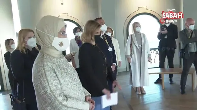 Emine Erdoğan, Ukrayna Devlet Başkanı Zelenskiy'nin eşi Olena Zelenska ile Galata Kulesi'ni ziyaret etti | Video