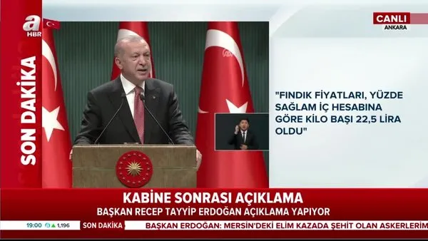Başkan Erdoğan'dan fındık fiyatları ile ilgili son dakika açıklaması: 