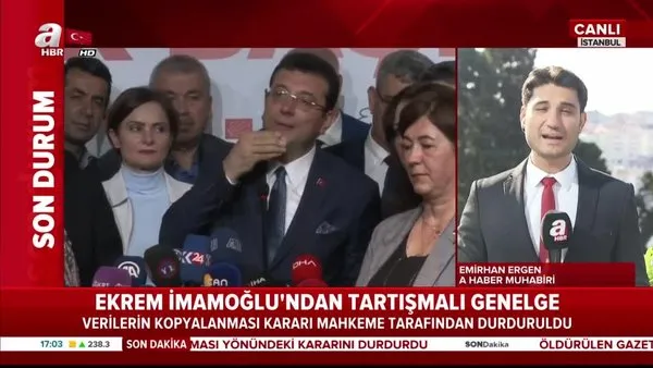Ekrem İmamoğlu'nun skandal talimatına mahkemeden durdurma kararı
