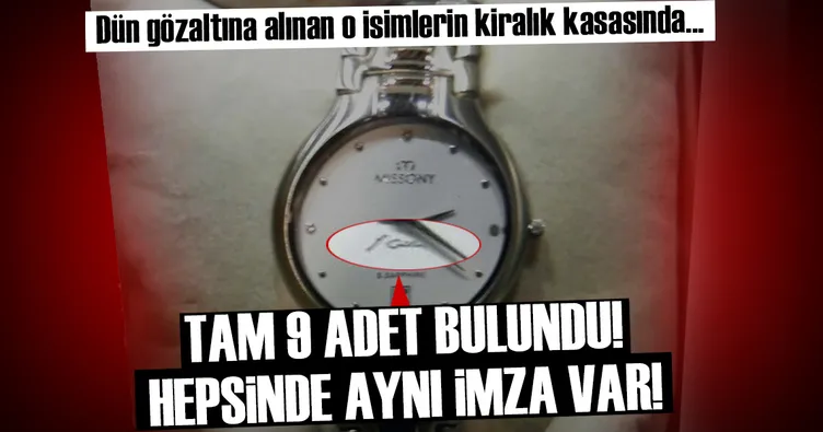 Tam 9 adet bulundu! Hepsinden aynı imza var!