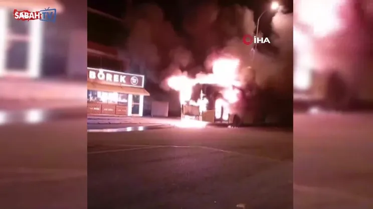 Büyükçekmece’de otobüs yangını | Video