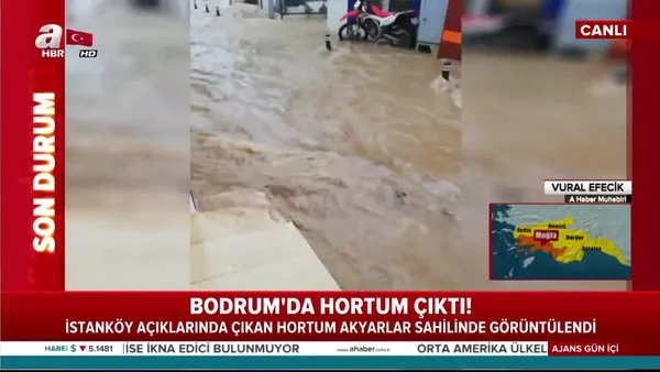 Bodrum'da şiddetli fırtına ve hortum