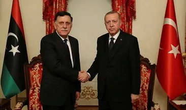 Başkan Erdoğan, Libya UMH Başkanlık Konseyi Başkanı Sarraj’ı kabul etti