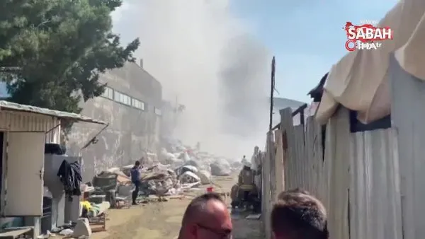 Tuzla'da geri dönüşüm tesisinde korkutan yangın! | Video