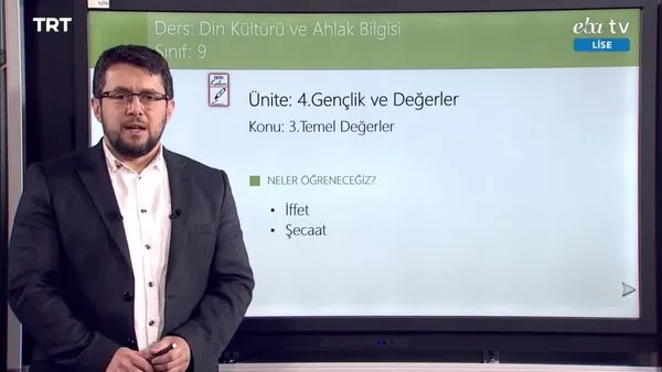 Eba Tv 9 Sinif Din Kulturu Ve Ahlak Bilgisi Konu Temel Degerler Videosunu Izle Son Dakika Haberleri