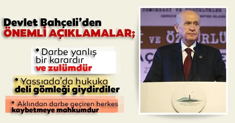 MHP Lideri Devlet Bahçeli: Yassıada’da hukuka  deli gömleği giydirdiler!