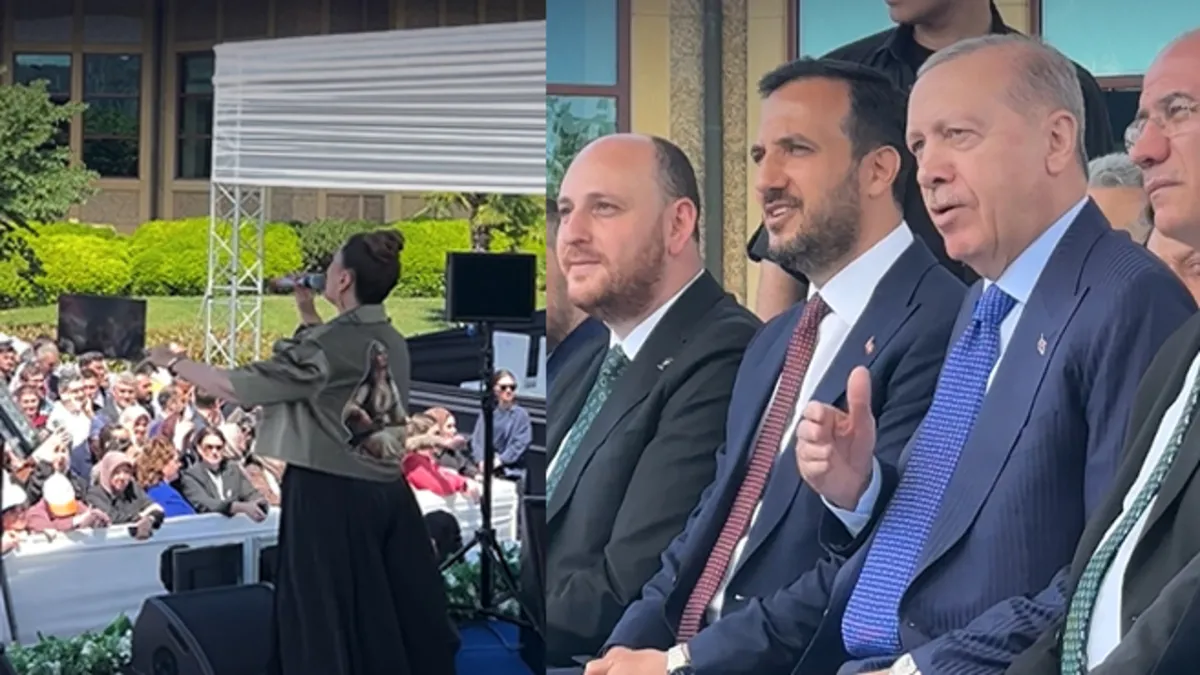 Başkan Erdoğan, Azerin'in seslendirdiği Türkler geliyor şarkısına eşlik etti