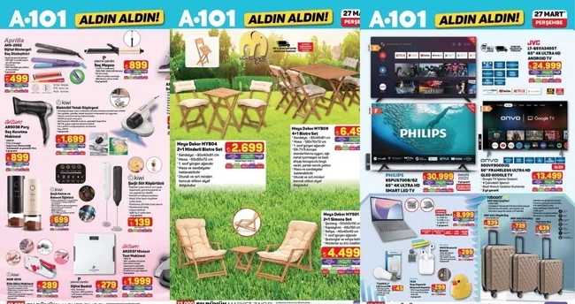 BU PERŞEMBE! A101 AKTÜEL KATALOG 27 Mart 2025: Bisiklet, kahve makinesi, balıkçı malzemeleri A101 indirimlerinde!