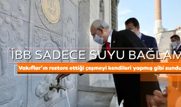 İBB sadece suyu bağlamış!