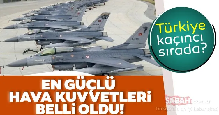 Dünyanın en güçlü hava kuvvetleri belli oldu: Türkiye kaçıncı sırada?